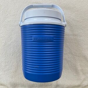 USA Rubbermaid 1 Gallon Water Jug Blue Insulated Cooler Flip Spout FG156006MODBL